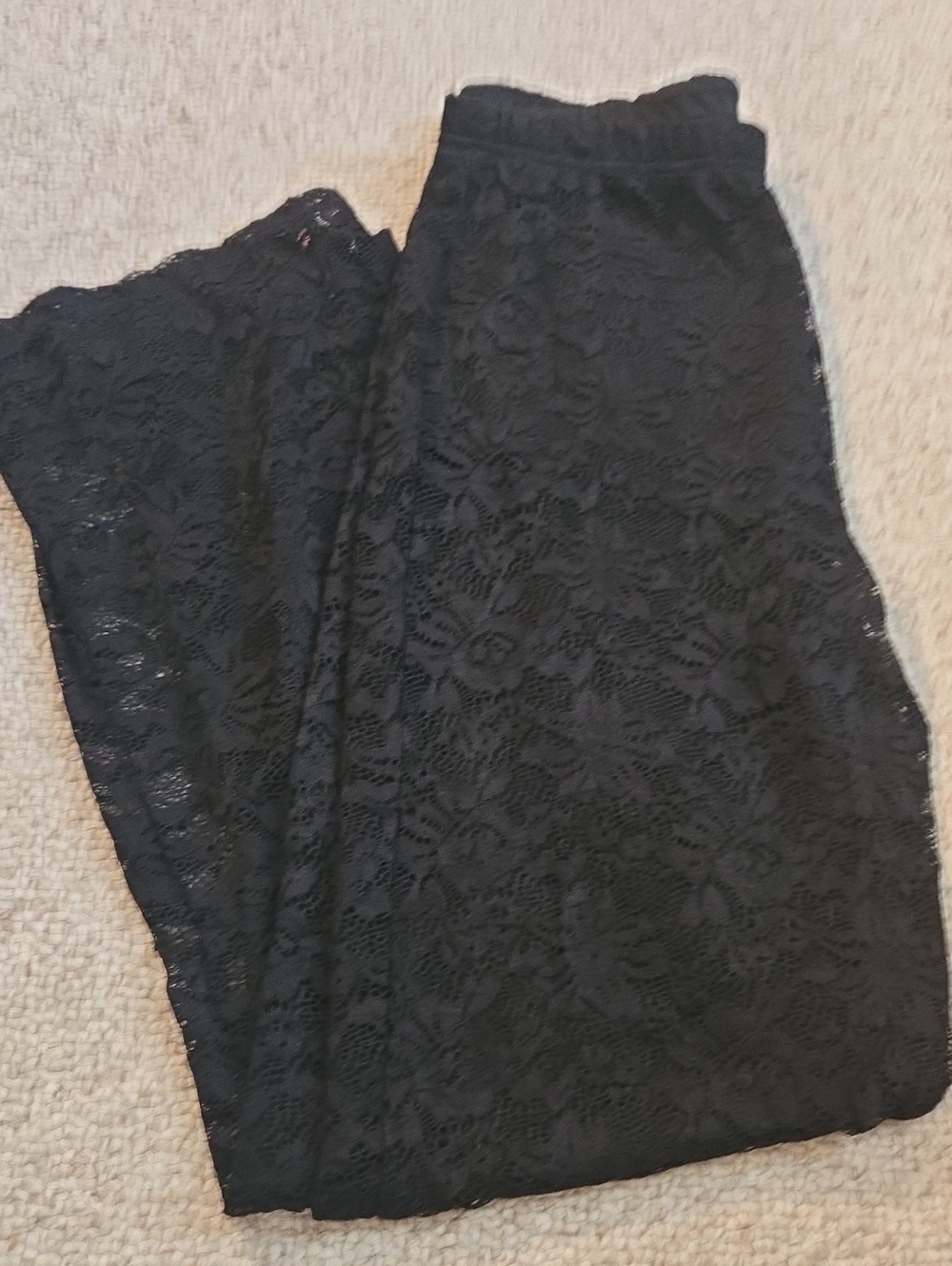 Black Lace Pants Size Medium Like New